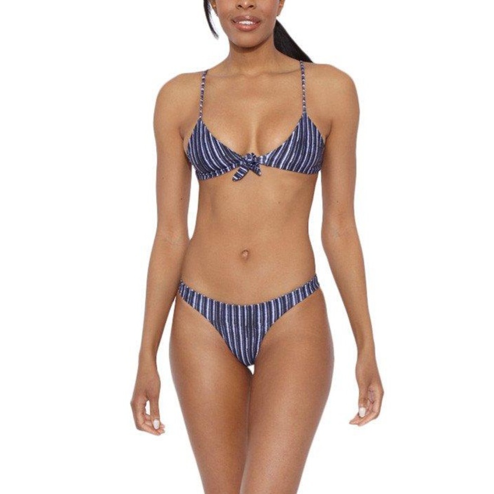 Aila Blue Shibori Blue Stripe FULL BIKINI SET